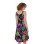 Tropical Hawaiian Jungle Print Sleeveless Knee Length Dress