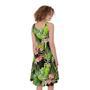 Tropical Hawaiian Parrot Pattern Print Sleeveless Knee Length Dress