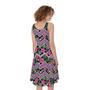 Tropical Hibiscus Flowers Aztec Print Sleeveless Knee Length Dress