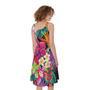 Tropical Hummingbird Print Sleeveless Knee Length Dress