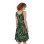 Tropical Jaguar Pattern Print Sleeveless Knee Length Dress