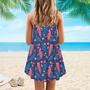 Tropical Parrots Pattern Spaghetti Strap Summer Dress