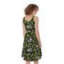 Tropical Sloth Pattern Print Sleeveless Knee Length Dress