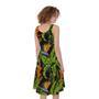 Tropical Summer Pattern Print Sleeveless Knee Length Dress