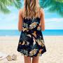 Tropical With Exotic Parrot Birds Spaghetti Strap Summer Dress