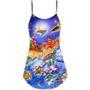 Turtle Santa Merry Christmas Snow - V-Neck Sleeveless Cami Dress