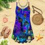 Undersea Octopus Jellyfish Colorful Spaghetti Strap Summer Dress