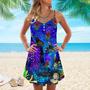 Undersea Octopus Jellyfish Colorful Spaghetti Strap Summer Dress