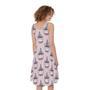 Unicorn Cupcake Pattern Print Sleeveless Knee Length Dress