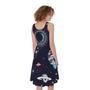 Universe Galaxy Outer Space Print Sleeveless Knee Length Dress