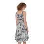 US Dollar Pattern Print Sleeveless Knee Length Dress