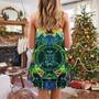 Viking Green Christmas Style - V-Neck Sleeveless Cami Dress