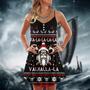 Viking Valhalla White And Red - V-Neck Sleeveless Cami Dress