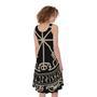 Viking Vegvisir Print Sleeveless Knee Length Dress