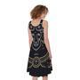 Vintage Aries Zodiac Sign Print Sleeveless Knee Length Dress