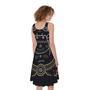 Vintage Cancer Zodiac Sign Print Sleeveless Knee Length Dress