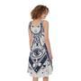 Vintage Masonic Freemasonry Print Sleeveless Knee Length Dress