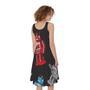 Vintage Robot Pattern Print Sleeveless Knee Length Dress