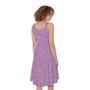 Violet Knitted Pattern Print Sleeveless Knee Length Dress