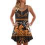 Warrior Spartan Pattern Basic - V-Neck Sleeveless Cami Dress