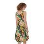 Watercolor Bird Of Paradise Print Sleeveless Knee Length Dress