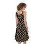 Watercolor Carrot And Radish Print Sleeveless Knee Length Dress