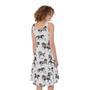 Watercolor Horse Pattern Print Sleeveless Knee Length Dress