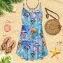 Watercolor Jellyfish Bright Colorful Spaghetti Strap Summer Dress