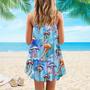 Watercolor Jellyfish Bright Colorful Spaghetti Strap Summer Dress