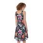 Watercolor Lily Flowers Pattern Print Sleeveless Knee Length Dress