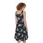 Watercolor Raccoon Pattern Print Sleeveless Knee Length Dress