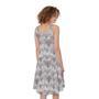 Watercolor Rat Pattern Print Sleeveless Knee Length Dress