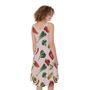 Watercolor Vegan Pattern Print Sleeveless Knee Length Dress