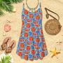 Watermelon Pattern Spaghetti Strap Summer Dress