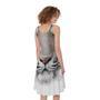 White Tiger Portrait Print Sleeveless Knee Length Dress