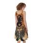 Wiccan Girl And Magical Moon Print Sleeveless Knee Length Dress