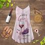 Wine And Summer Vibes Just A Girl Loves Wine - Summer Dress