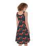 Xmas Dachshund Pattern Print Sleeveless Knee Length Dress