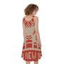 Xmas Deer Knitted Print Sleeveless Knee Length Dress