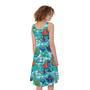 Xmas Dinosaur Pattern Print Sleeveless Knee Length Dress