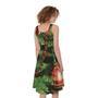 Xmas Tree Print Sleeveless Knee Length Dress