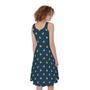 Yellow Duck Pattern Print Sleeveless Knee Length Dress