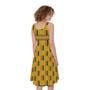 Yellow Kente Pattern Print Sleeveless Knee Length Dress