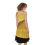 Yellow Snake Print Sleeveless Knee Length Dress