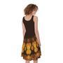 Yellow Spot Kaleidoscope Print Sleeveless Knee Length Dress