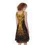 Yggdrasil Tree Of Life Print Sleeveless Knee Length Dress