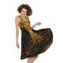 Yggdrasil Tree Of Life Print Sleeveless Knee Length Dress