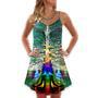 Yoga Tree Of Life Christmas - V-Neck Sleeveless Cami Dress