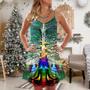 Yoga Tree Of Life Christmas - V-Neck Sleeveless Cami Dress