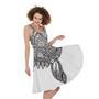 Zentangle Sea Turtle Print Sleeveless Knee Length Dress